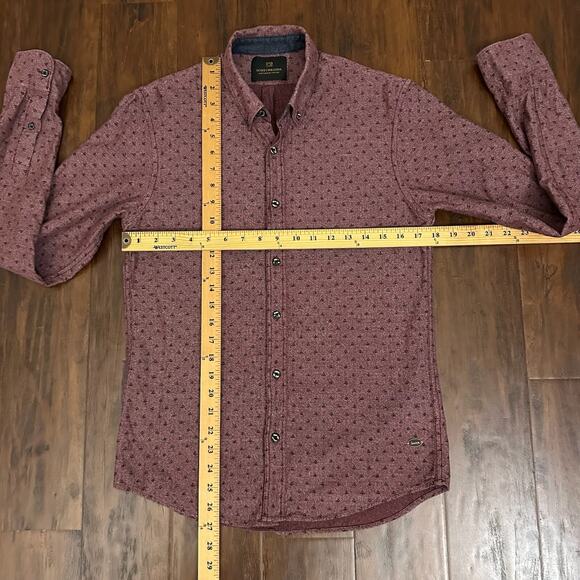 SCOTCH & SODA Button Down Shirt Dusty Mauve Geometric LS Preppy Office - Picture 9 of 10